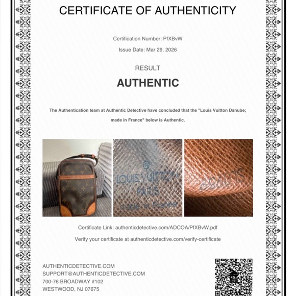 LOUIS VUITTON Danube crossbody bag with dustbag and COA - Picture 15 of 17